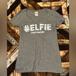PINK Victoria's Secret Gray #ELFIE Tee
